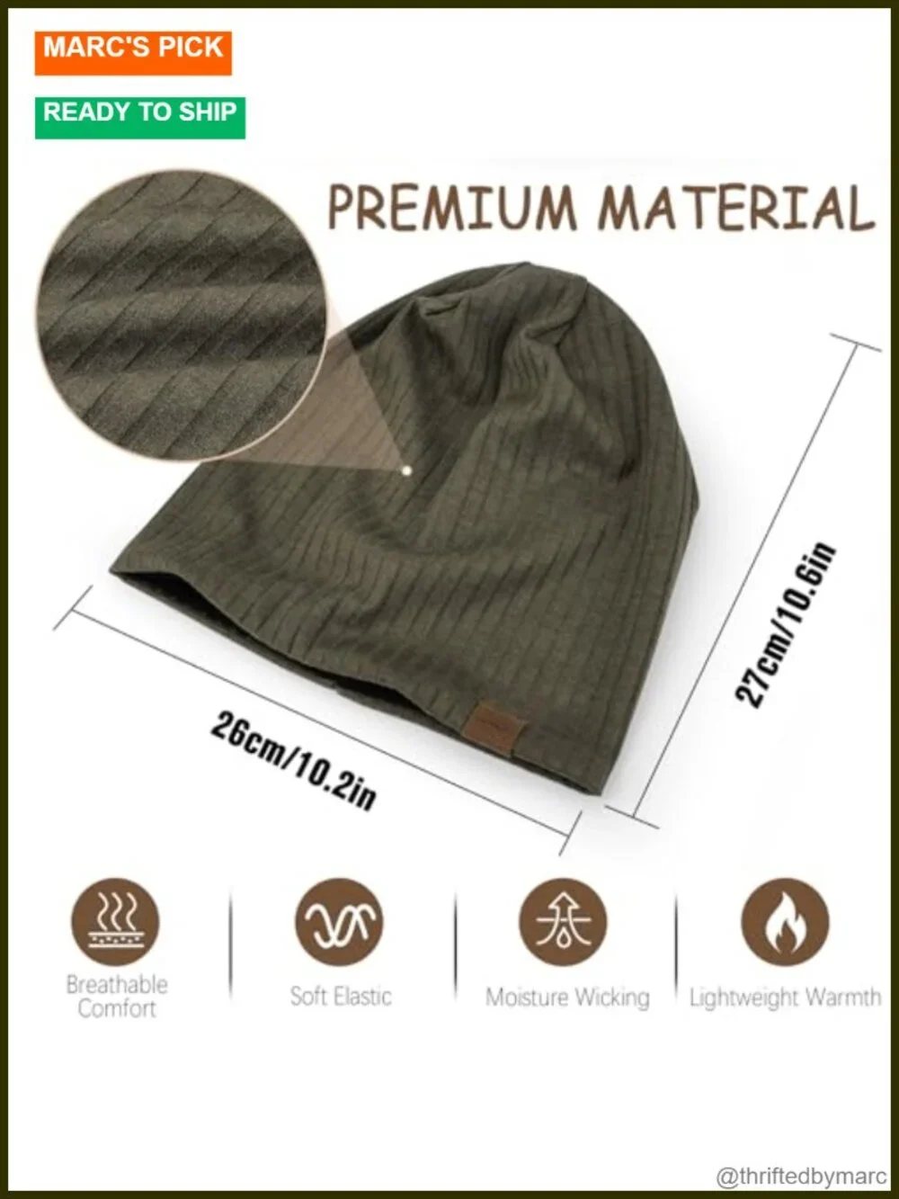 Ultra Soft Double Layer Slouchy Beanie - Lightweight Breathable Multipurpose